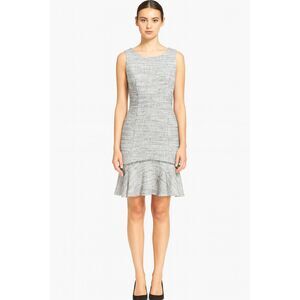 Banana Republic Grey Tweed Dress 6 Quiet Luxury Light Academia Old Money